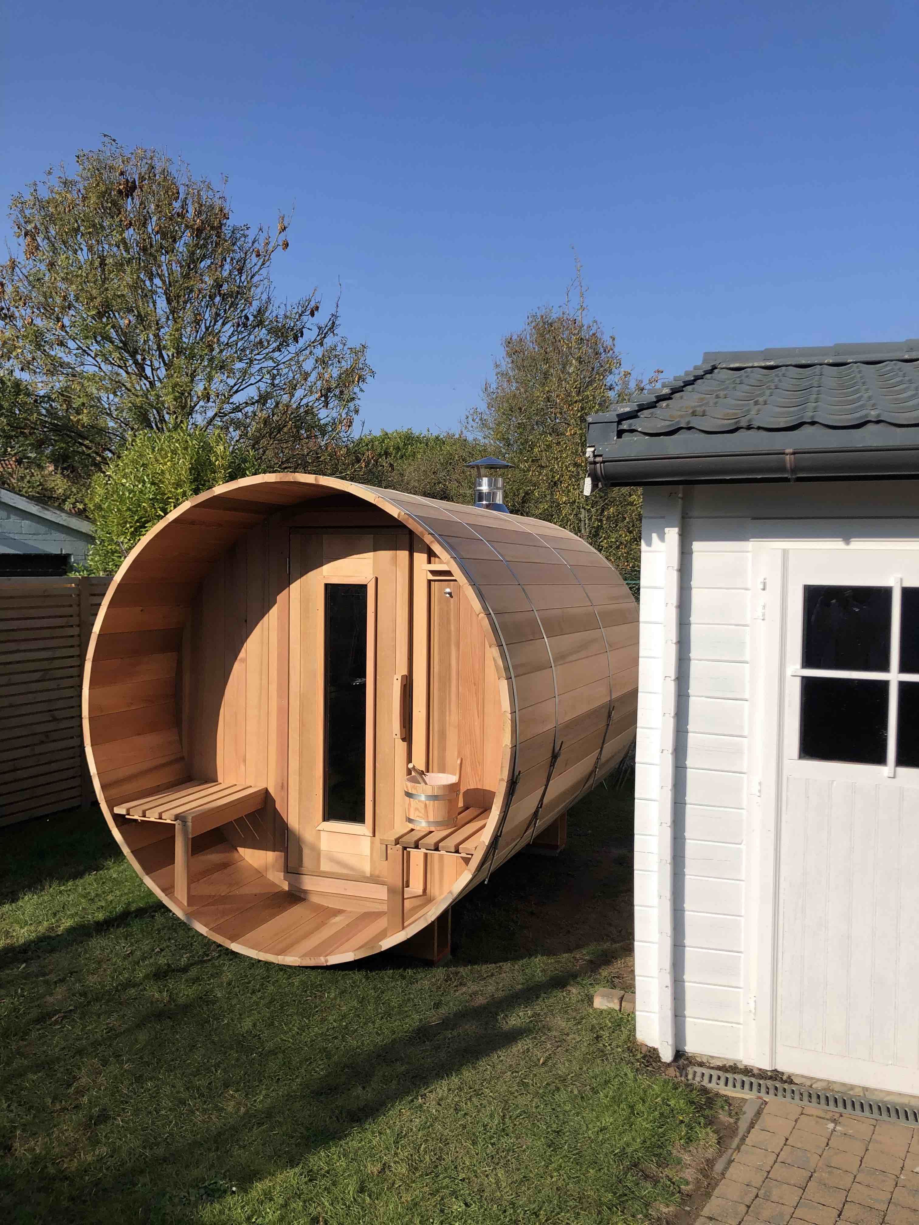 Outdoor sauna 300cm at a holiday home in Ronse